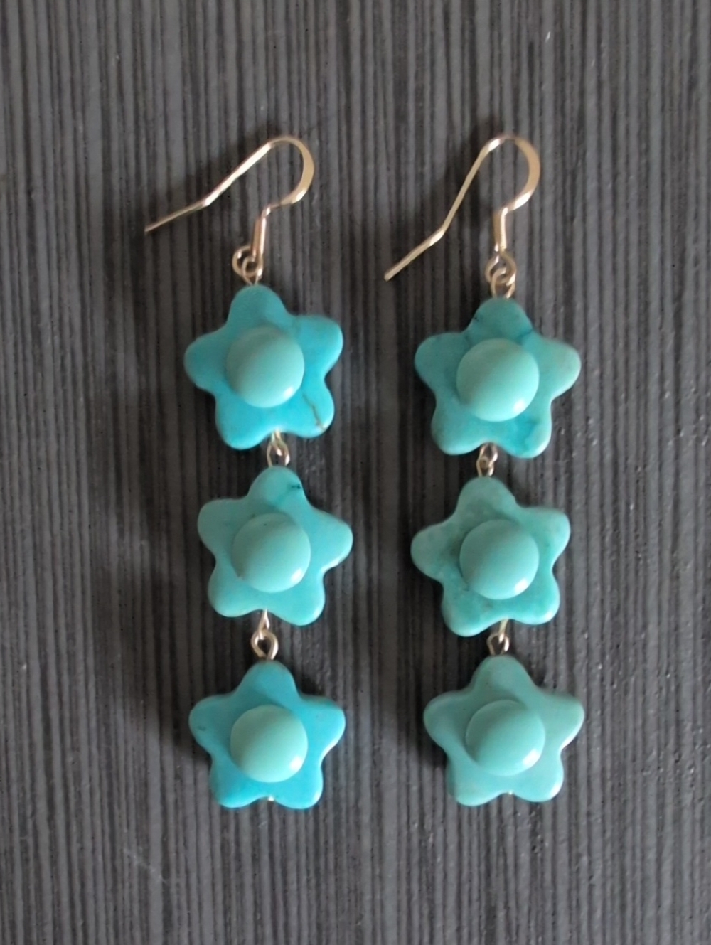 Turquoise Star Drop Earrings